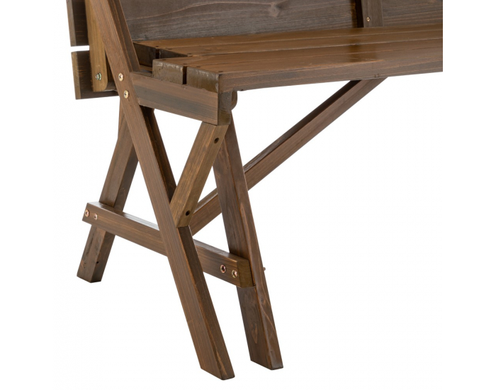 Záhradný stôl / lavička Zagir - hnedá