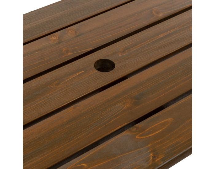 Záhradný stôl / lavička Zagir - hnedá