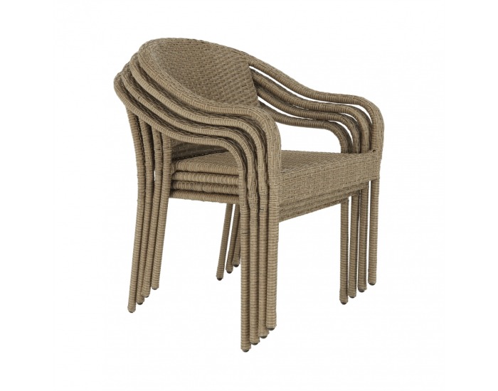 Záhradná stolička Binga - hnedá