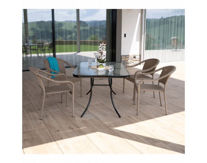 Záhradná stolička Binga - hnedá