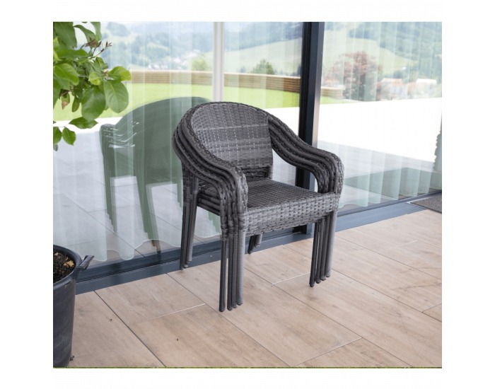 Záhradná stolička Binga - sivá