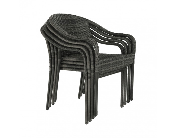 Záhradná stolička Binga - sivá