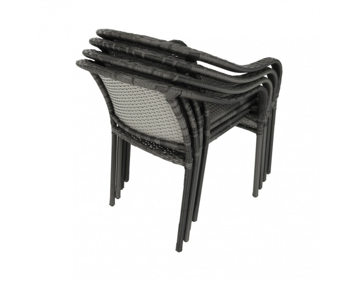 Záhradná stolička Binga - sivá