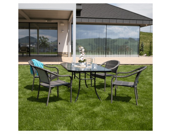 Záhradná stolička Binga - sivá