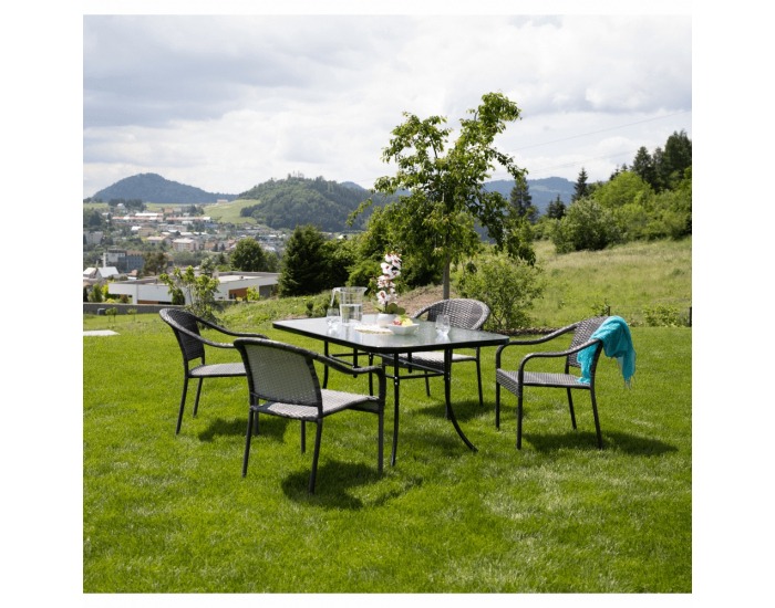 Záhradná stolička Binga - sivá