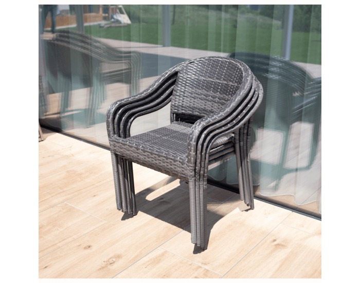 Záhradná stolička Binga - sivá