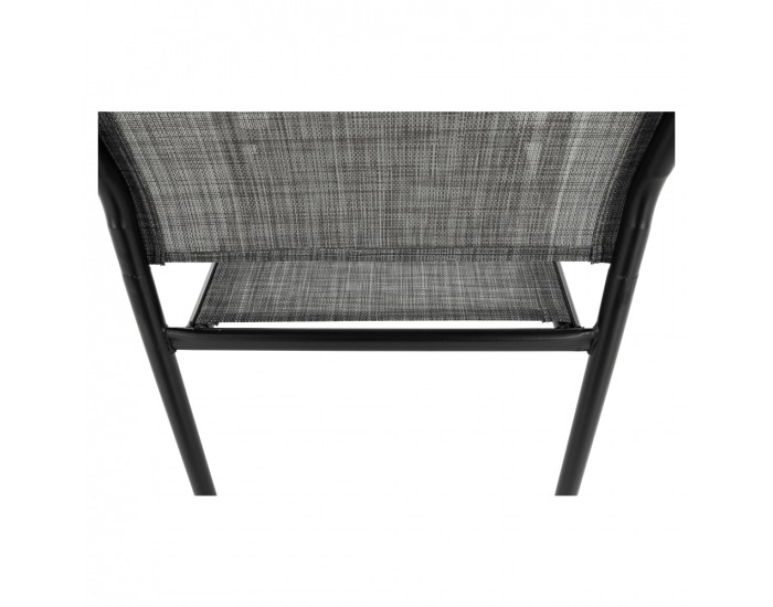 Záhradná stolička Telma - sivá / čierna