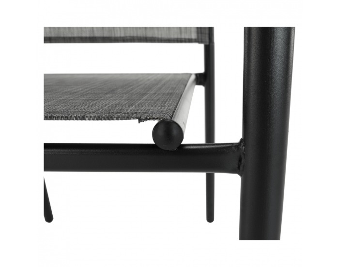 Záhradná stolička Telma - sivá / čierna