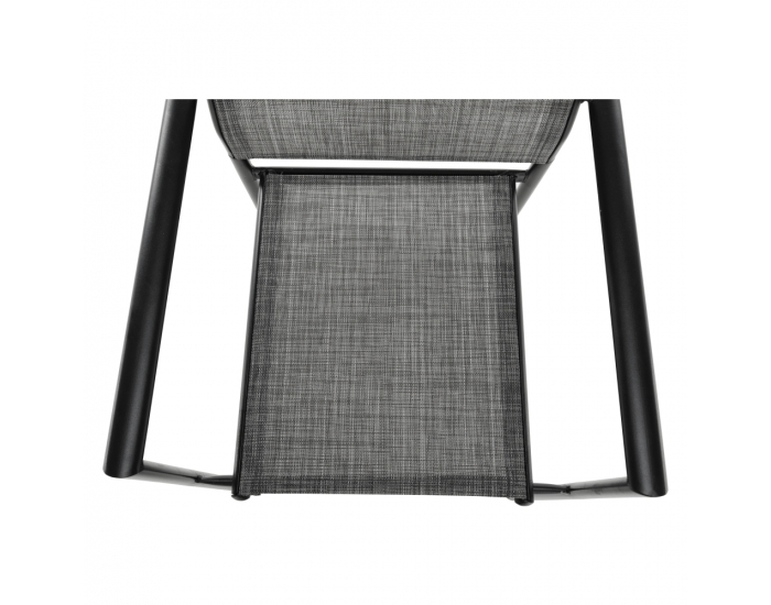 Záhradná stolička Telma - sivá / čierna