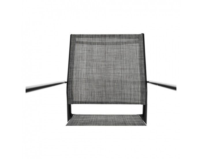 Záhradná stolička Telma - sivá / čierna