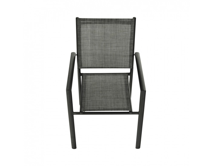 Záhradná stolička Telma - sivá / čierna
