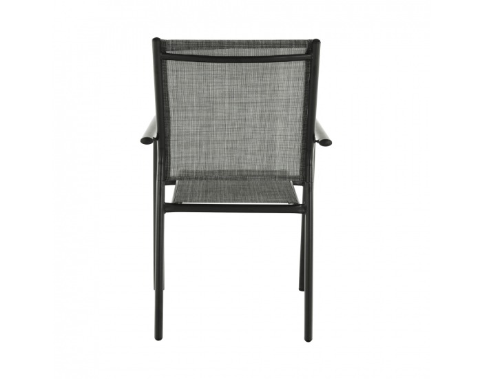 Záhradná stolička Telma - sivá / čierna