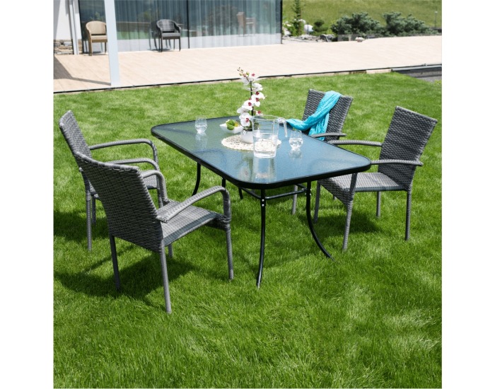 Záhradná stolička Vipana - sivá