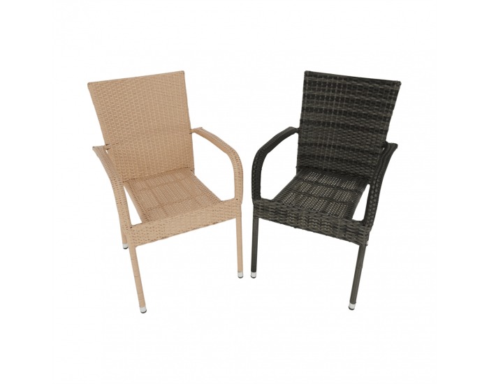 Záhradná stolička Vipana - sivá