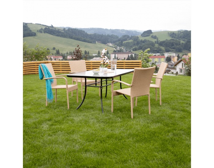 Záhradná stolička Vipana - svetlohnedá