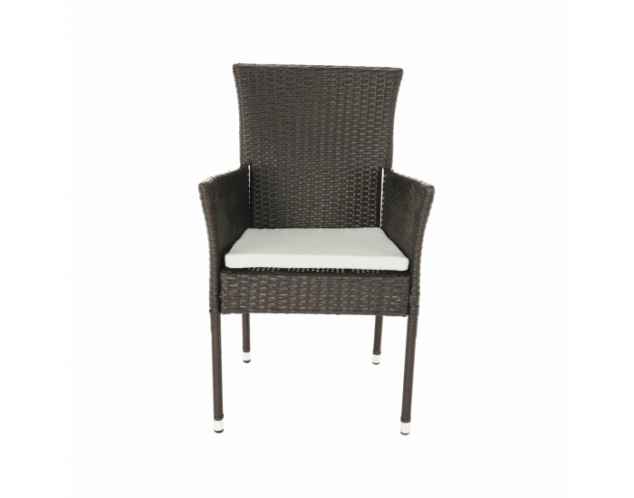 Záhradný ratanový set Adaron 1+2 - hnedá / svetlosivá