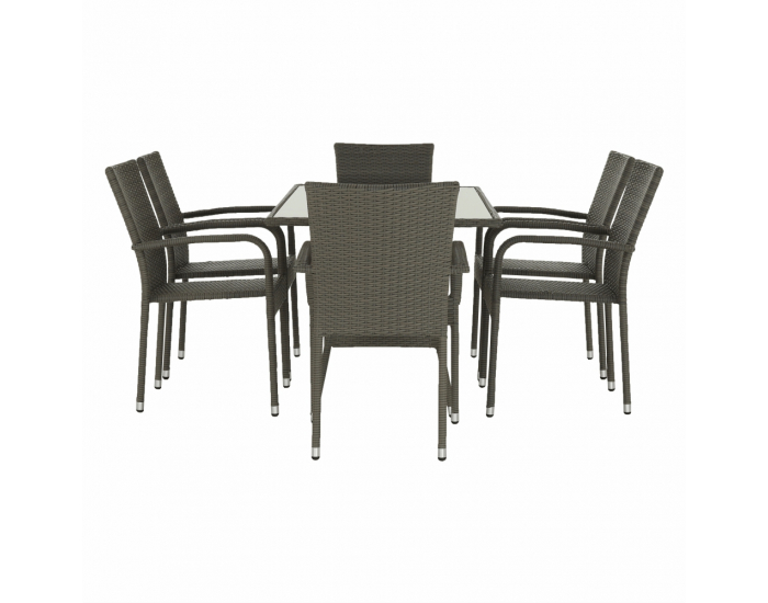 Záhradný ratanový set Obsor 1-6 - sivá