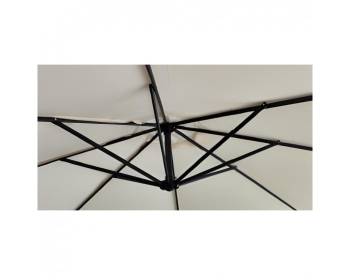 Záhradný slnečník Zaim New 330 cm - čierna / béžová