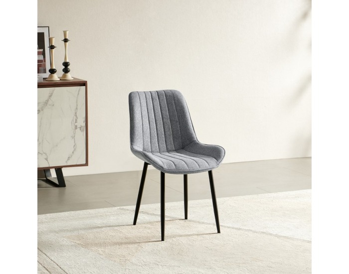 Jedálenská stolička Zajra - svetlosivá / čierna