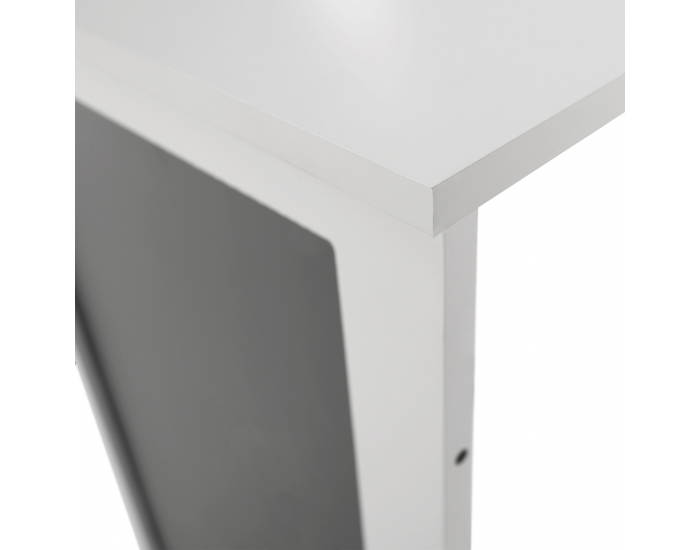 Skladací písací stôl na stenu s tabuľou Zalman - biela / čierna