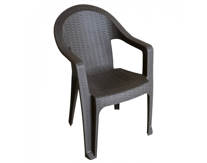 Záhradné stohovateľné kreslo Zama - hnedá