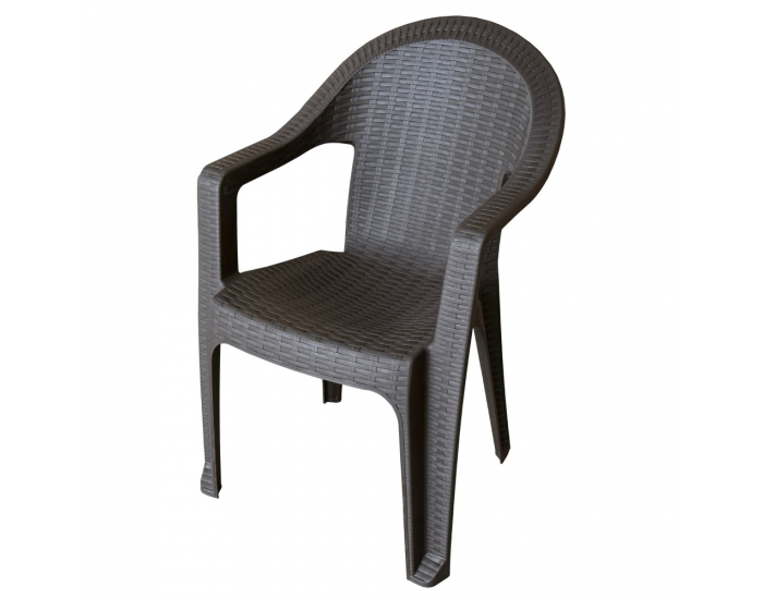 Záhradné stohovateľné kreslo Zama - hnedá