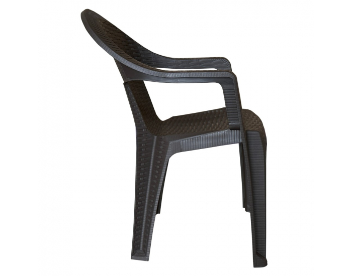 Záhradné stohovateľné kreslo Zama - hnedá