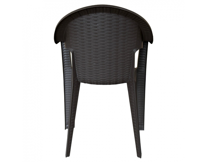 Záhradné stohovateľné kreslo Zama - hnedá