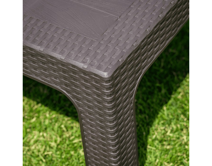 Záhradný stohovateľný stolík Zama - hnedá