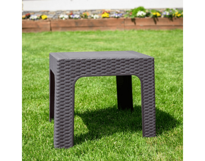 Záhradný stohovateľný stolík Zama - sivá