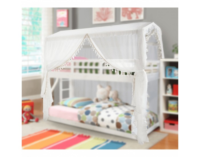 Záves k poschodovej posteli Zefire - biela