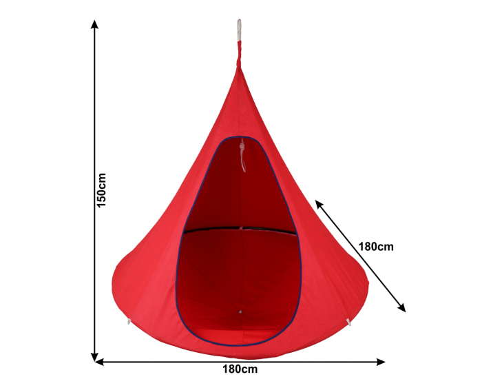 Závesné hojdacie kreslo Klorin - červená