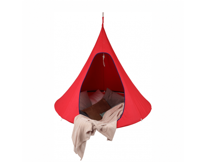 Závesné hojdacie kreslo Klorin - červená