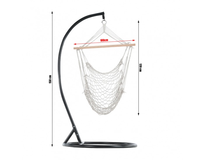 Závesné hojdacie kreslo Lanta - biela