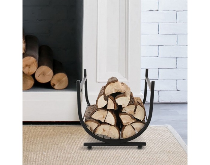 Kôš na drevo Zenra - čierna