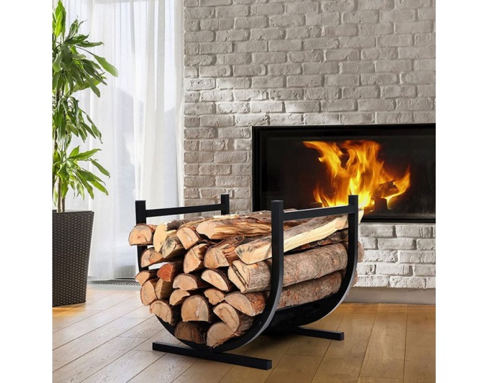 Kôš na drevo Zenra - čierna