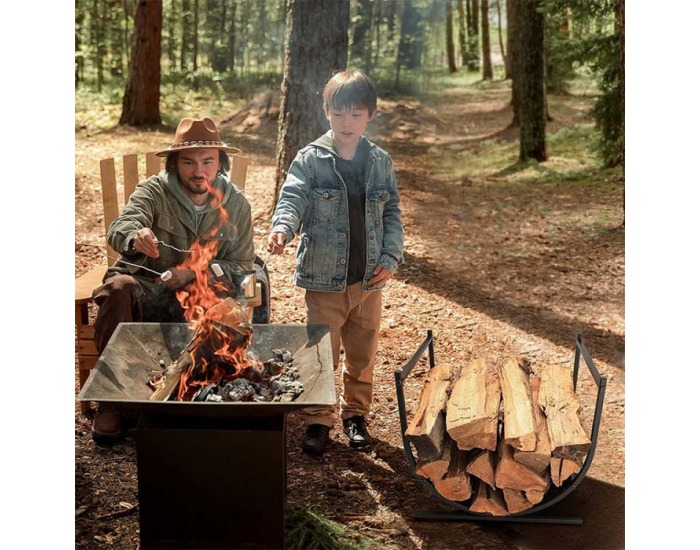 Kôš na drevo Zenra - čierna