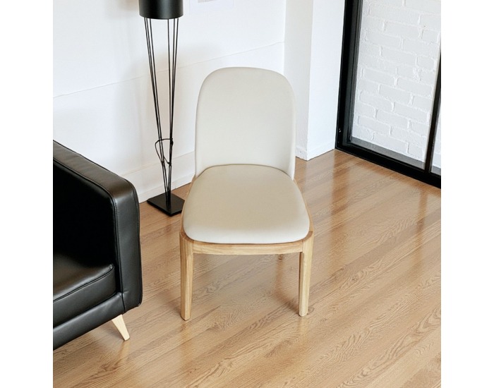 Jedálenská stolička Zentra - prírodná / béžová