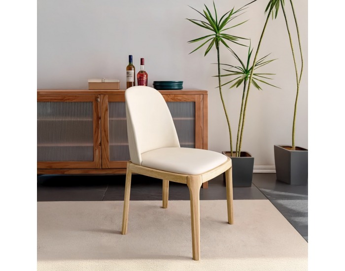 Jedálenská stolička Zentra - prírodná / béžová