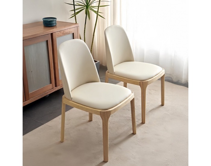 Jedálenská stolička Zentra - prírodná / béžová