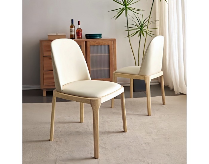 Jedálenská stolička Zentra - prírodná / béžová