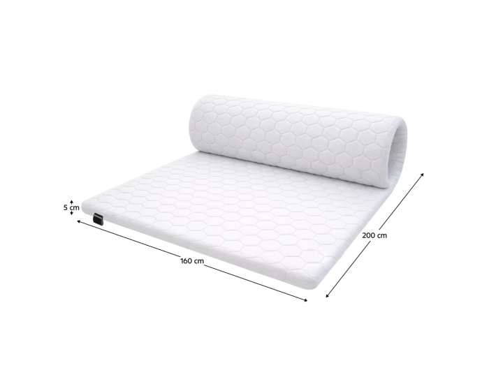 Penový matrac (topper) Zeny 5 cm 160x200 cm - biela