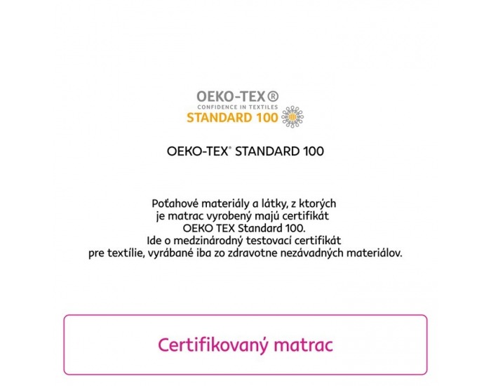 Penový matrac (topper) Zeny 5 cm 180x200 cm - biela