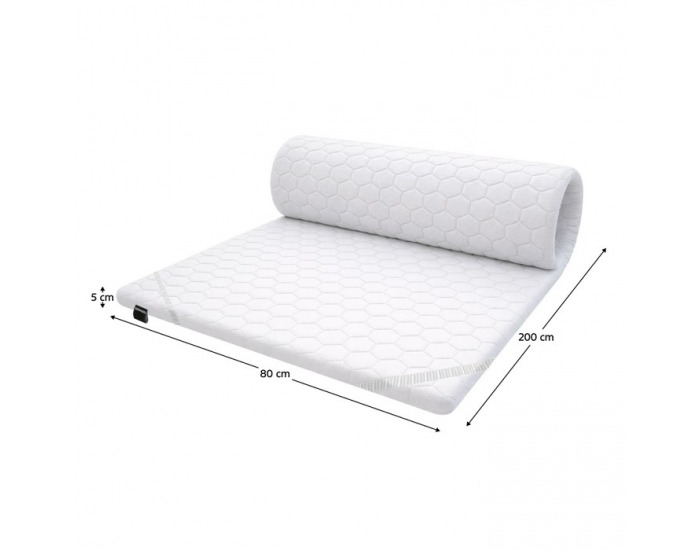 Penový matrac (topper) Zeny 5 cm 80x200 cm - biela
