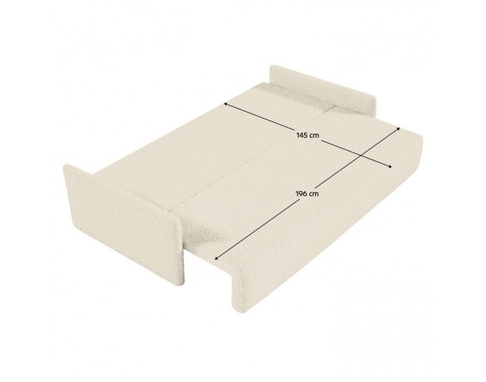 Rozkladacia pohovka s úložným priestorom Zerus - smotanová