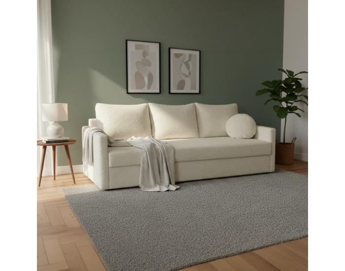 Rozkladacia pohovka s úložným priestorom Zerus - smotanová