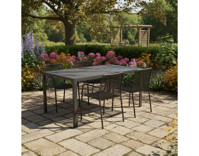 Záhradný stôl Zinan - čierna