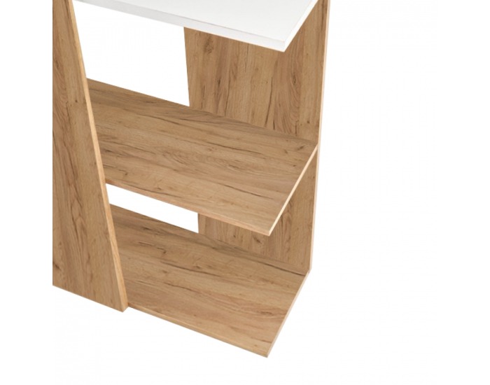 Písací stôl Zino - dub craft zlatý / biela