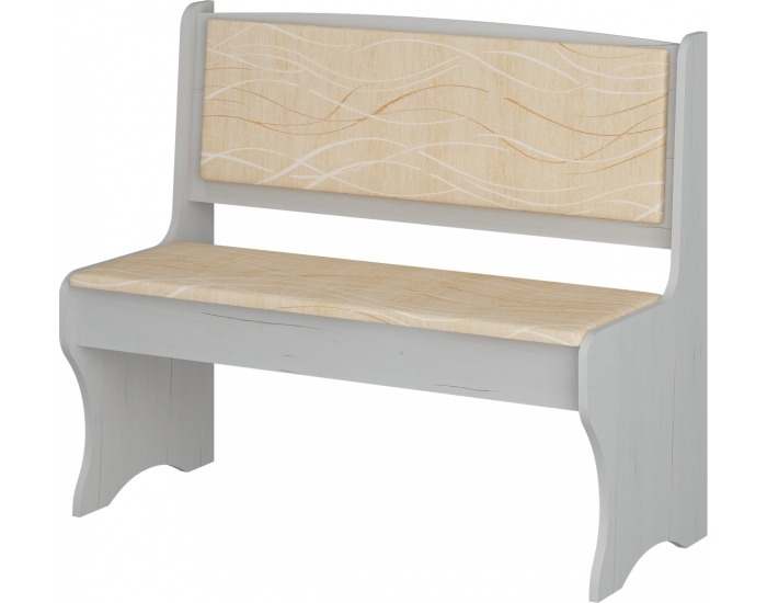 Lavica do kuchyne ZKU-02 - craft biely / šenil monaco