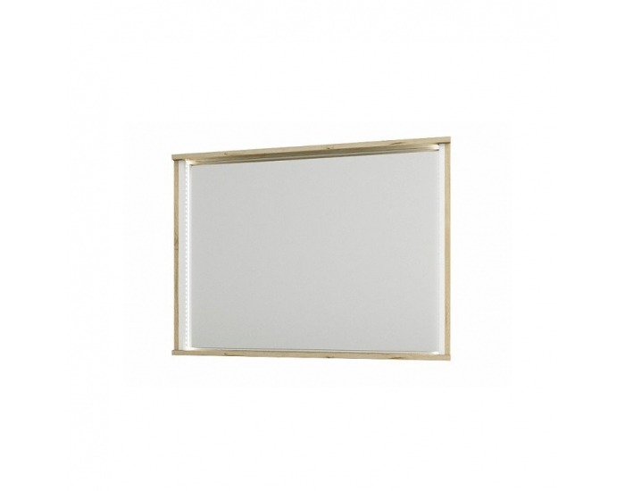 Zrkadlo na stenu Leira - dub wellington / biela